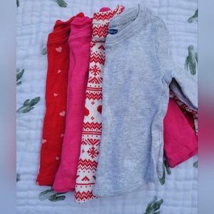 Bundle of 4 old navy long sleeve shirts 12-18 months